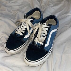 Women’s Blue and White Vans Sneakers